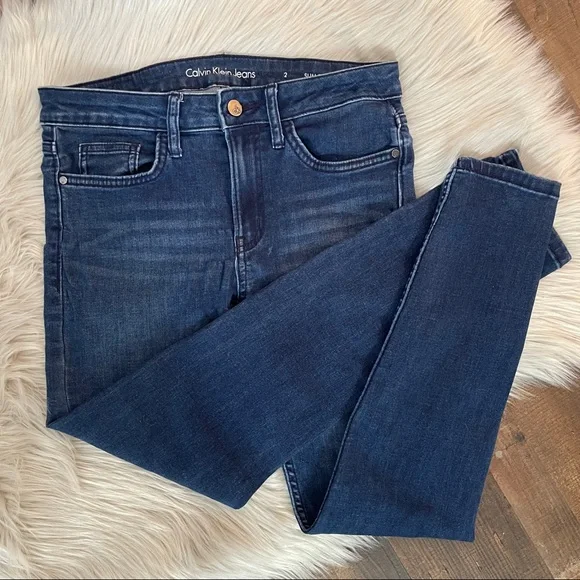 Calvin Klein Dark Wash Slim Boyfriend Jeans - Picture 4 of 12